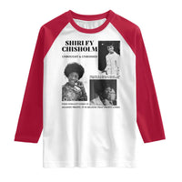Shirley Chisholm Unbought And Unbossed Raglan Shirt Vintage Feminist Poster