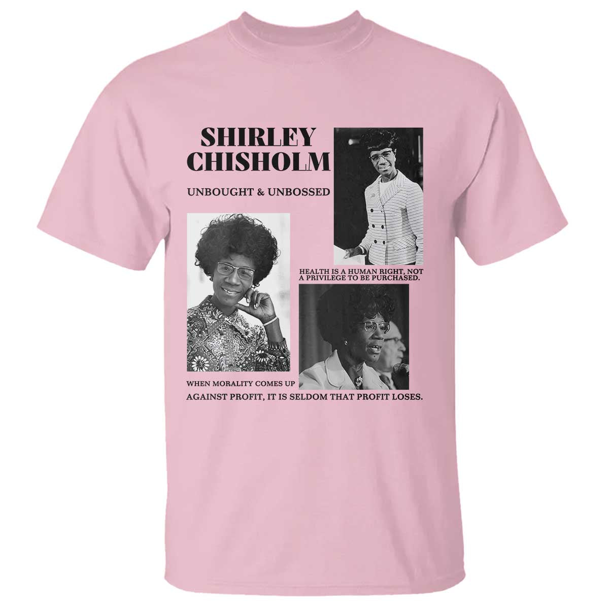 Shirley Chisholm Unbought And Unbossed T Shirt Vintage Feminist Poster