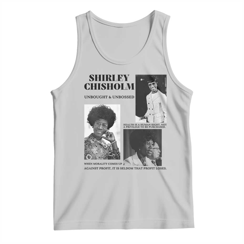 Shirley Chisholm Unbought And Unbossed Tank Top Vintage Feminist Poster