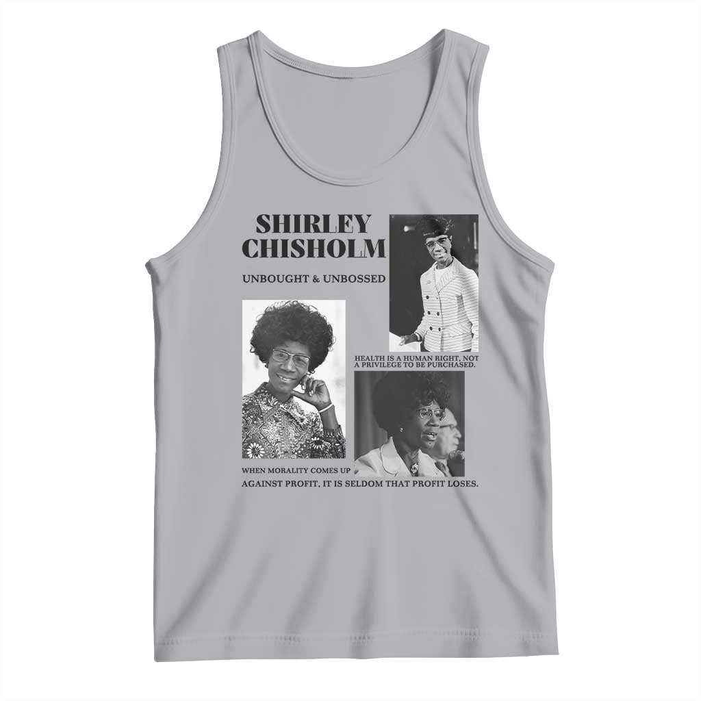 Shirley Chisholm Unbought And Unbossed Tank Top Vintage Feminist Poster