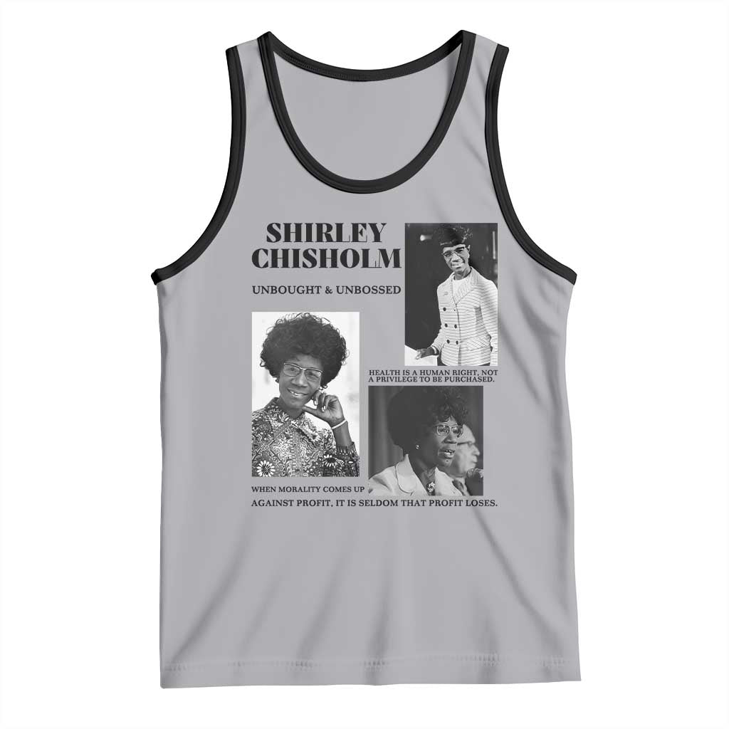 Shirley Chisholm Unbought And Unbossed Tank Top Vintage Feminist Poster