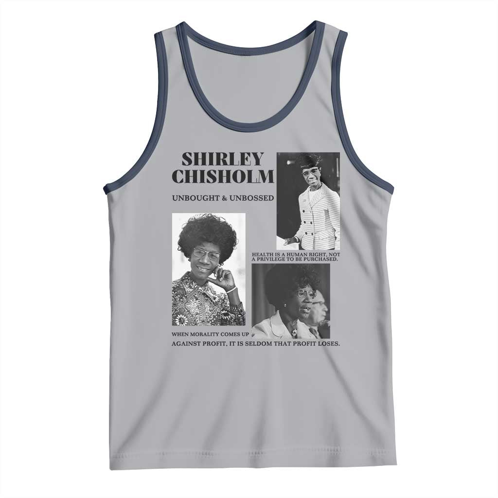 Shirley Chisholm Unbought And Unbossed Tank Top Vintage Feminist Poster