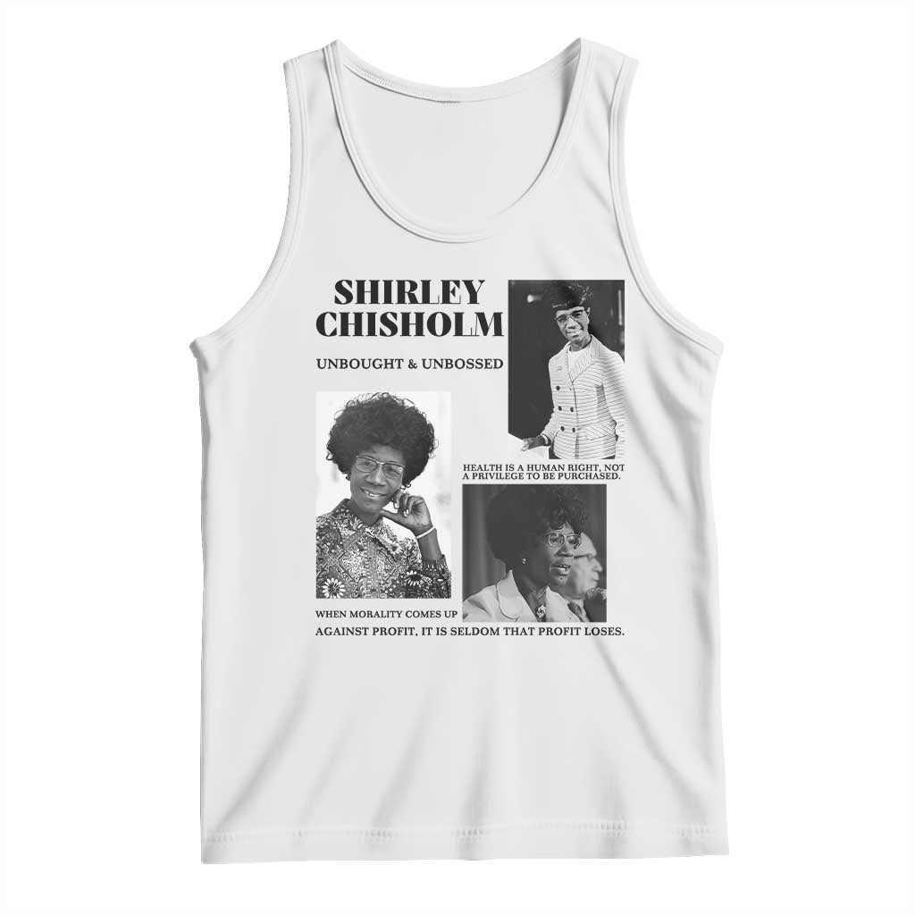 Shirley Chisholm Unbought And Unbossed Tank Top Vintage Feminist Poster