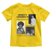 Shirley Chisholm Unbought And Unbossed Toddler T Shirt Vintage Feminist Poster