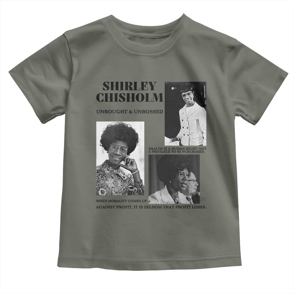 Shirley Chisholm Unbought And Unbossed Toddler T Shirt Vintage Feminist Poster
