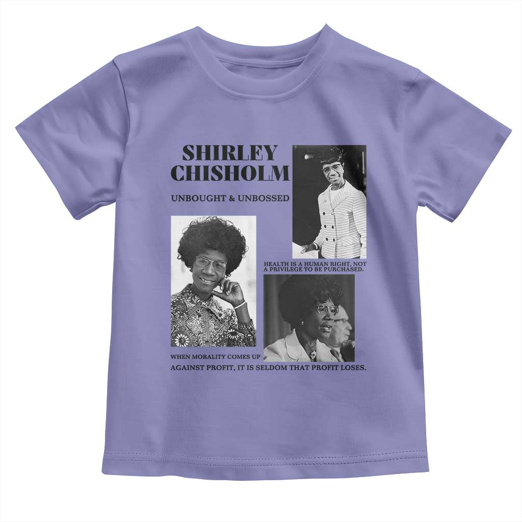 Shirley Chisholm Unbought And Unbossed Toddler T Shirt Vintage Feminist Poster