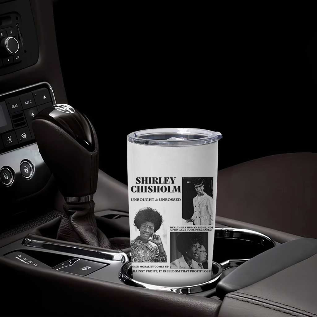 Shirley Chisholm Unbought And Unbossed Tumbler Cup Vintage Feminist Poster