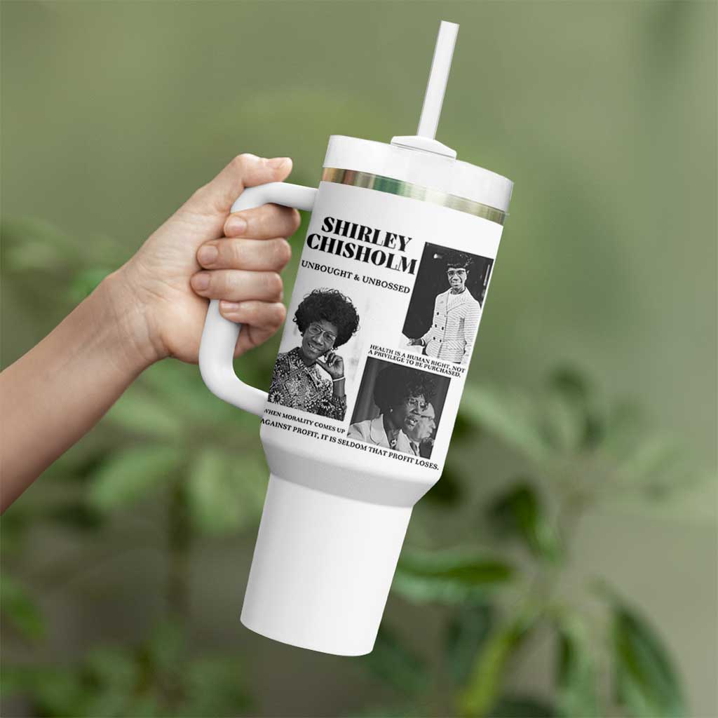 Shirley Chisholm Unbought And Unbossed Tumbler With Handle Vintage Feminist Poster