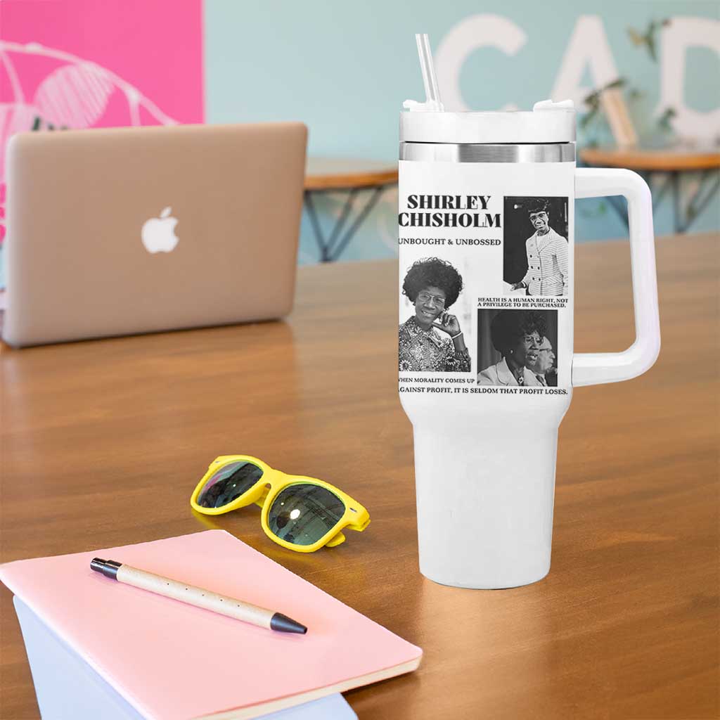 Shirley Chisholm Unbought And Unbossed Tumbler With Handle Vintage Feminist Poster