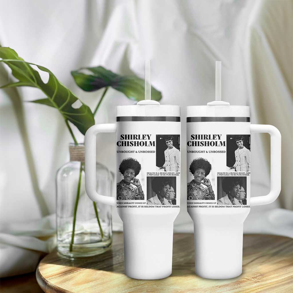 Shirley Chisholm Unbought And Unbossed Tumbler With Handle Vintage Feminist Poster