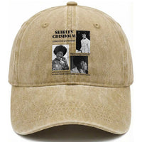 Shirley Chisholm Unbought And Unbossed Washed Cotton Baseball Cap Vintage Feminist Poster