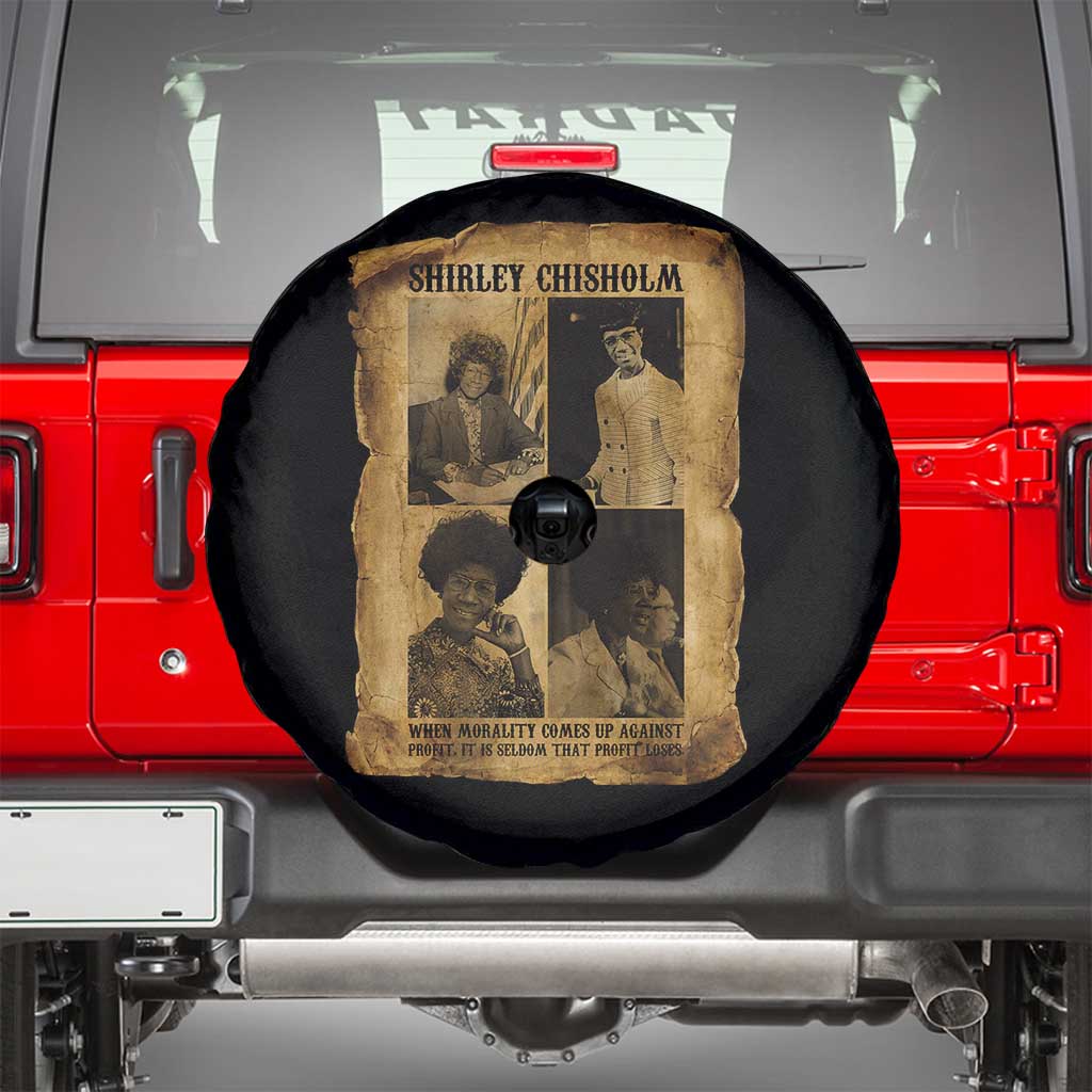 Vintage Shirley Chisholm Spare Tire Cover When Morality Meets Profit Quote