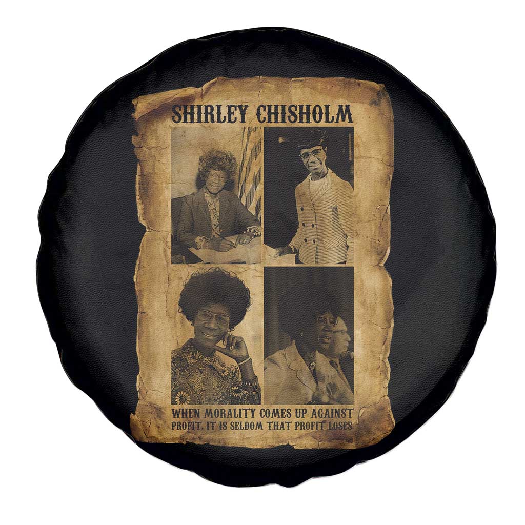 Vintage Shirley Chisholm Spare Tire Cover When Morality Meets Profit Quote