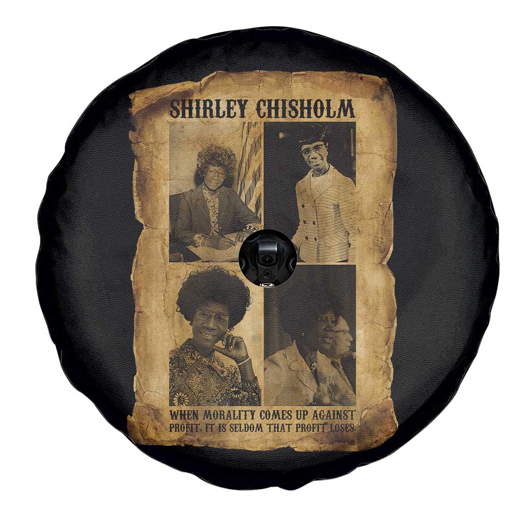 Vintage Shirley Chisholm Spare Tire Cover When Morality Meets Profit Quote