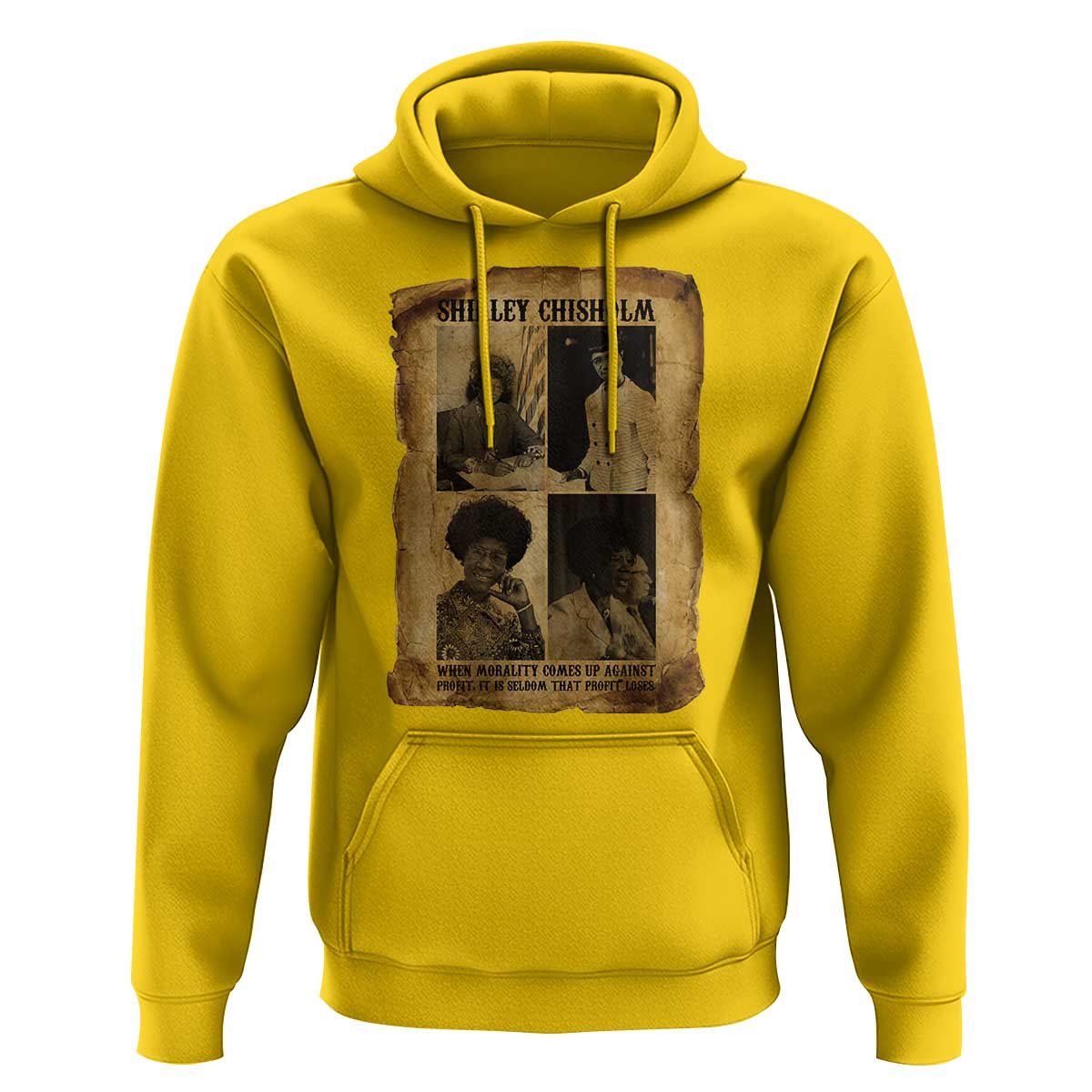 Vintage Shirley Chisholm Hoodie When Morality Meets Profit Quote