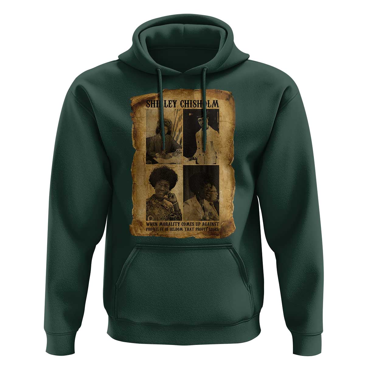 Vintage Shirley Chisholm Hoodie When Morality Meets Profit Quote