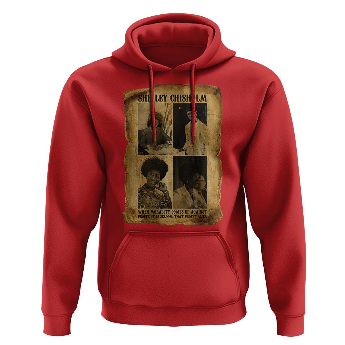 Vintage Shirley Chisholm Hoodie When Morality Meets Profit Quote