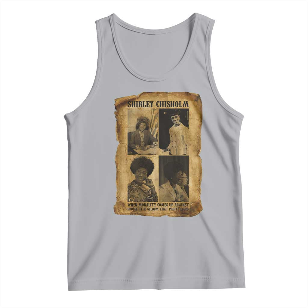 Vintage Shirley Chisholm Tank Top When Morality Meets Profit Quote