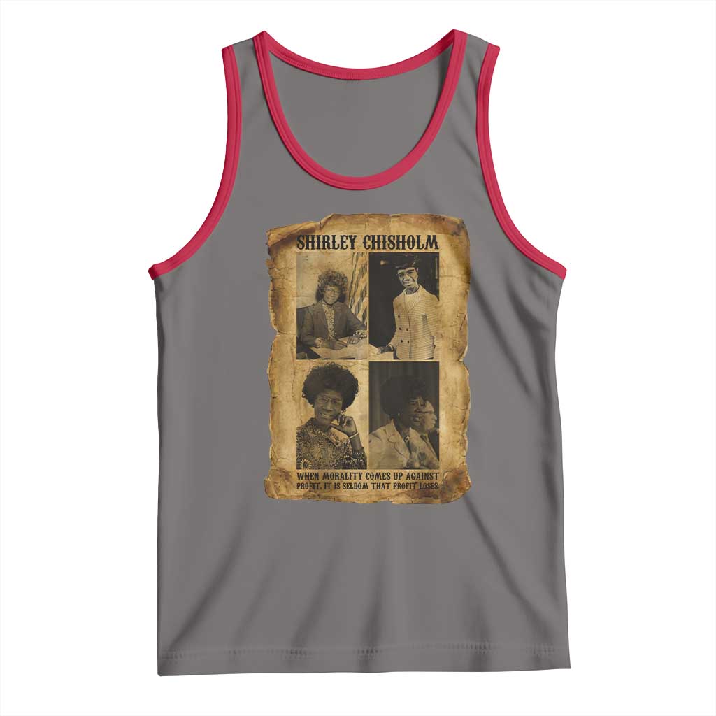 Vintage Shirley Chisholm Tank Top When Morality Meets Profit Quote