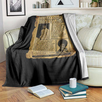 Vintage Newspaper Shirley Chisholm Throw Blanket First Black Woman In Congress