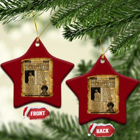 Vintage Newspaper Shirley Chisholm Ceramic Ornament First Black Woman In Congress