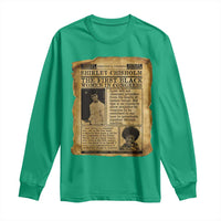 Vintage Newspaper Shirley Chisholm Long Sleeve Shirt First Black Woman In Congress