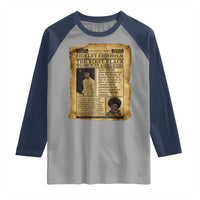 Vintage Newspaper Shirley Chisholm Raglan Shirt First Black Woman In Congress