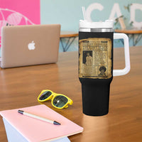 Vintage Newspaper Shirley Chisholm Tumbler With Handle First Black Woman In Congress