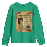 Vintage Newspaper Shirley Chisholm Youth Sweatshirt First Black Woman In Congress