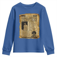 Vintage Newspaper Shirley Chisholm Youth Sweatshirt First Black Woman In Congress