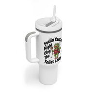 Funny Frog Bathroom Jokes Tumbler With Handle Feeling Cute Might Clog The Toilet Later