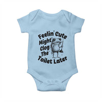 Funny Plumber Frog Gift Baby Onesie Feeling Cute Might Clog The Toilet Later