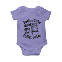 Funny Plumber Frog Gift Baby Onesie Feeling Cute Might Clog The Toilet Later