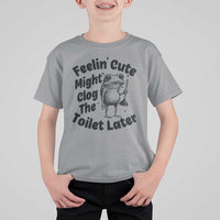 Funny Plumber Frog Gift T Shirt For Kid Feeling Cute Might Clog The Toilet Later