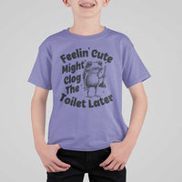 Funny Plumber Frog Gift T Shirt For Kid Feeling Cute Might Clog The Toilet Later