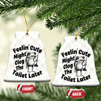 Funny Plumber Frog Gift Ceramic Ornament Feeling Cute Might Clog The Toilet Later