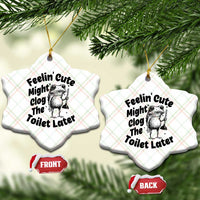 Funny Plumber Frog Gift Ceramic Ornament Feeling Cute Might Clog The Toilet Later