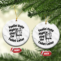Funny Plumber Frog Gift Ceramic Ornament Feeling Cute Might Clog The Toilet Later