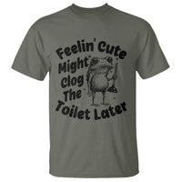 Funny Plumber Frog Gift T Shirt Feeling Cute Might Clog The Toilet Later