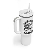 Funny Plumber Frog Gift Tumbler With Handle Feeling Cute Might Clog The Toilet Later