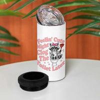 Feeling Cute Might Clog Toilet Later 4 in 1 Can Cooler Tumbler Funny Raccoon