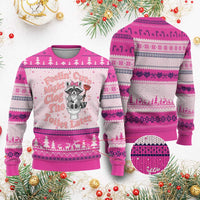 Feeling Cute Might Clog Toilet Later Ugly Christmas Sweater Funny Raccoon