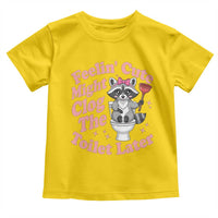 Feeling Cute Might Clog Toilet Later Toddler T Shirt Funny Raccoon