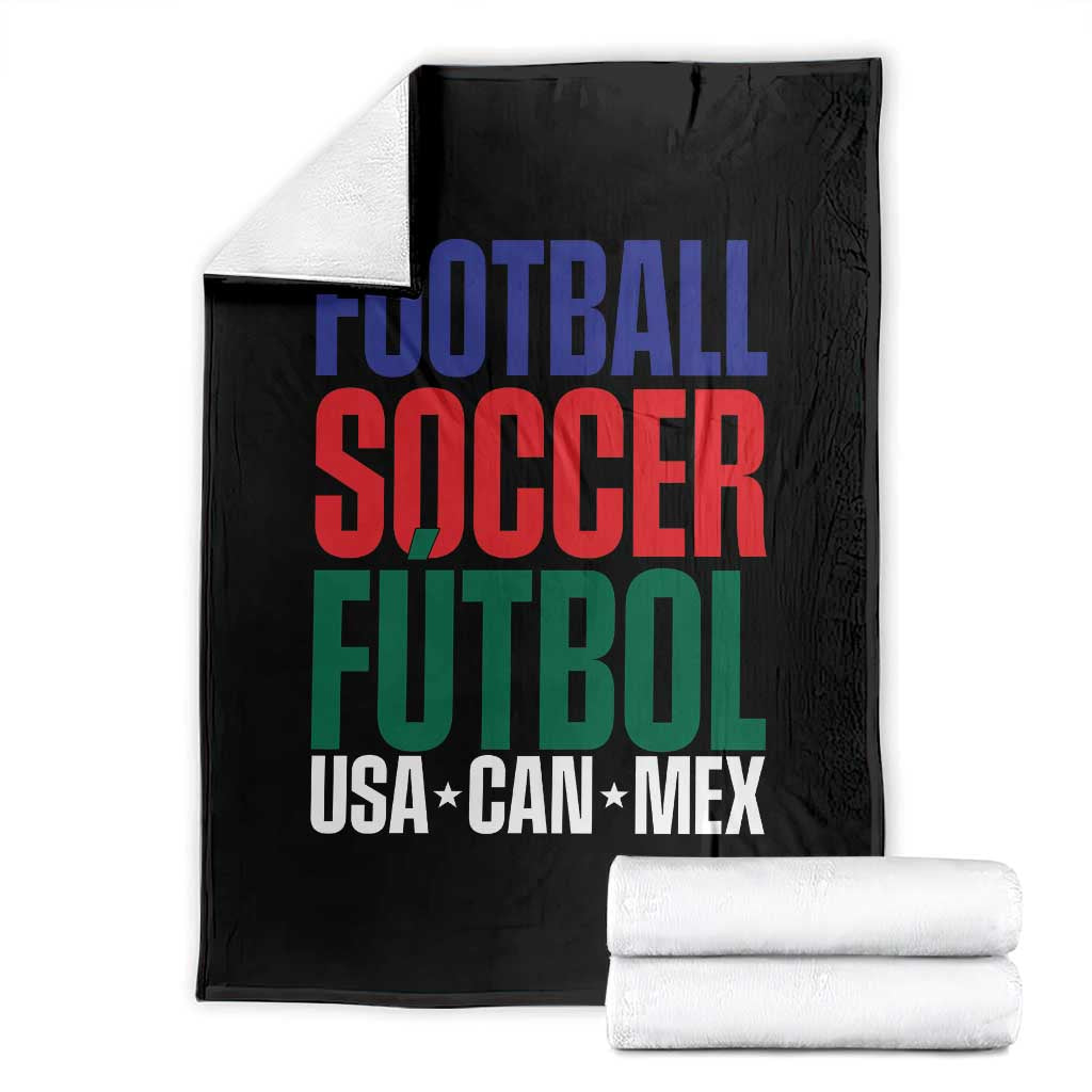 Canada Mexico USA Throw Blanket Football Fan Gift