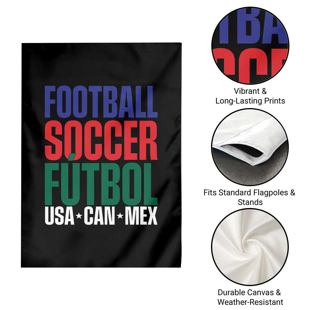 Canada Mexico USA Garden Flag Football Fan Gift