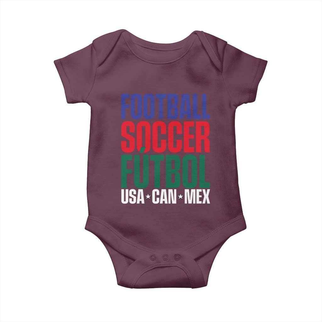 Canada Mexico USA Baby Onesie Football Fan Gift