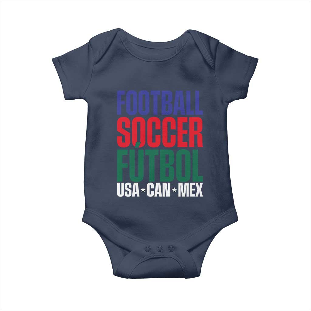 Canada Mexico USA Baby Onesie Football Fan Gift