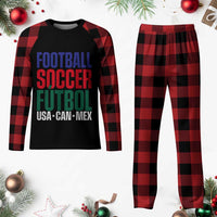 Canada Mexico USA Plaid Pajama Set Football Fan Gift