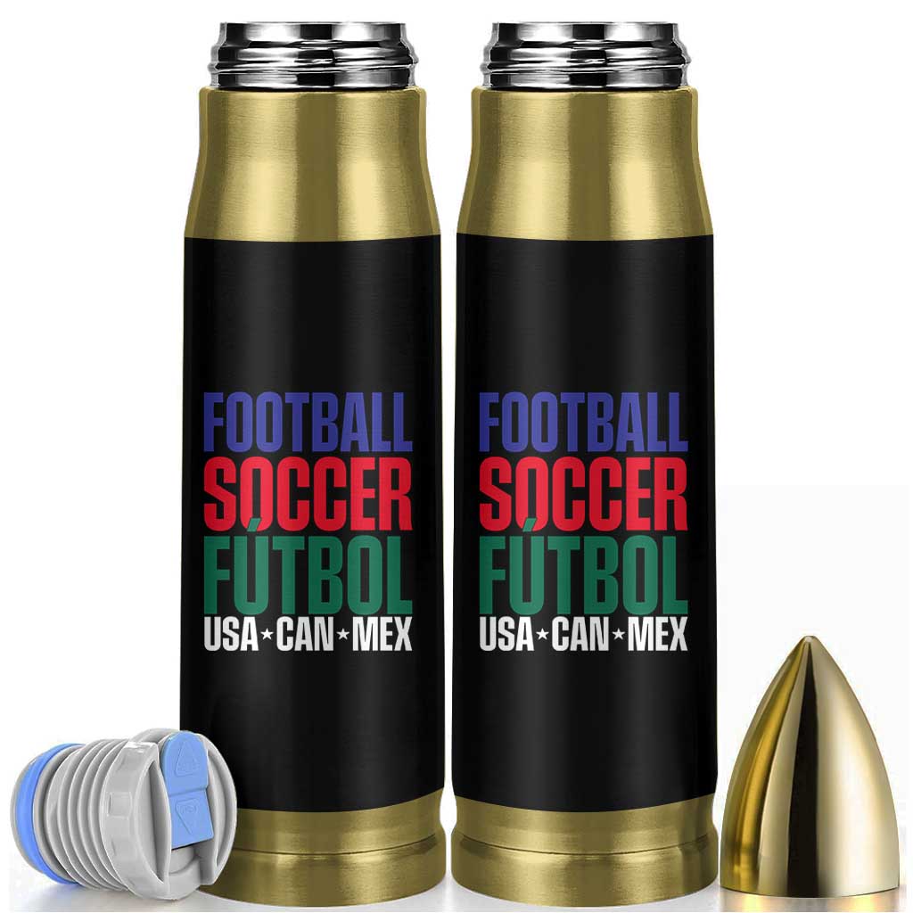 Canada Mexico USA Bullet Tumbler Football Fan Gift