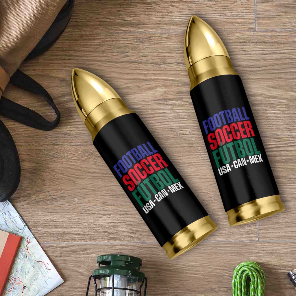 Canada Mexico USA Bullet Tumbler Football Fan Gift